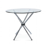 MELVIN Glass Top Dining Table