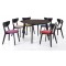 LIZA Round Dining Set 1+6