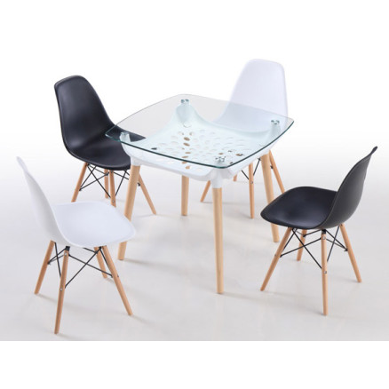 LIVIO Glass Top Table