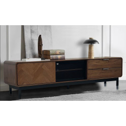 ARTIC TV Cabinet with Solid Wood Legs and Iron Mesh Door ARTIC TV Cabinet with Solid Wood Legs and Iron Mesh Door