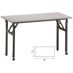 Foldable Rectangular Training Table with 2 Wheels Foldable Rectangular Training Table with 2 Wheels
