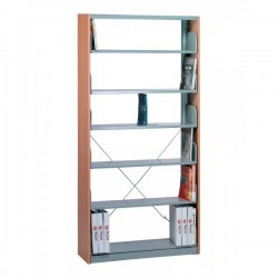 Single Sided Library Shelf C/W 6 Shelves and End Panel