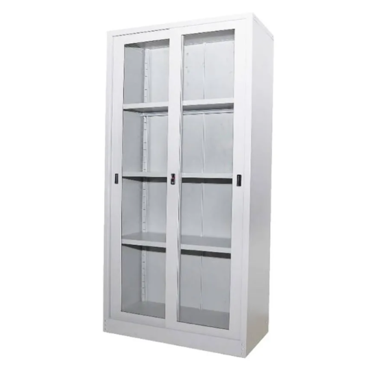 IMPETUS Metal Cabinet with Glass Sliding Door