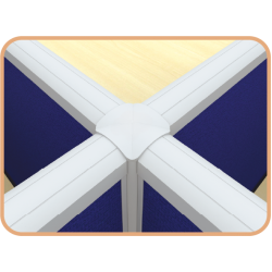 MYND L-Shape Desk Cluster with Mobile Pedestal and Mesh Chairs