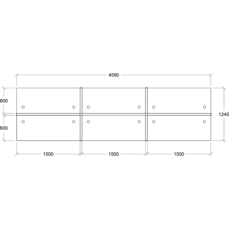 MYND 6-Unit Workstation with Full Fabric Partitions