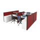 Cluster of 8 Workstation with Fabric and Glass Partitions