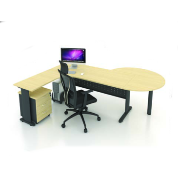 FORTIS Director Table with Side Cabinet