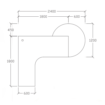 FORTIS Director Table with Side Cabinet