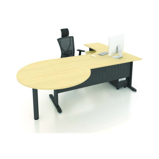 FORTIS Director Table with Side Cabinet