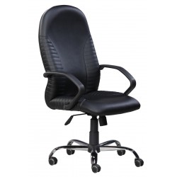 Vista - 71L - Highback Arm Chair with Steel Chrome Base