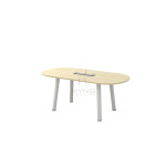 B Series Oval Conference Table With Socket Tray Flipper