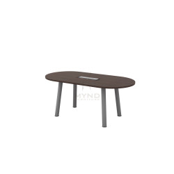 SUAVIS Oval Conference Table with Socket Box Flipper Cover