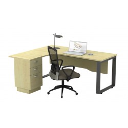 SQ Base Superior Compact Table with 2D1F Pedestal
