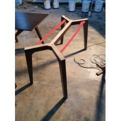 Nyatoh Wood Table Base for Stone 1600x980 Nyatoh Wood Table Base for Stone 1600x980