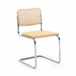 BESCA Rattan Mesh Stainless Steel Side Chair